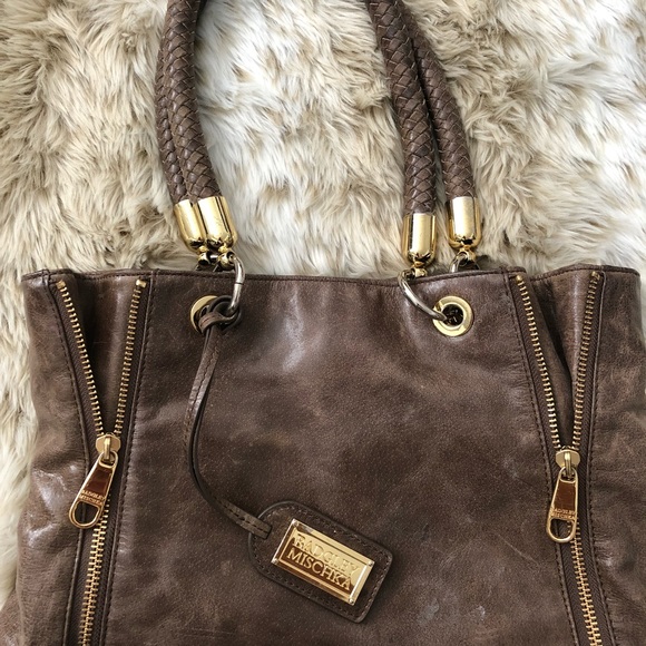 Badgley Mischka Leather Shoulder Purse - Picture 2 of 7